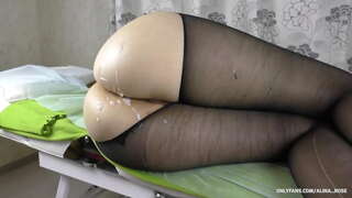 Gefickt Enk Muschi Schrëtt Schwëster in Strumpfhosen