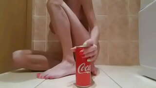 Sovány behelyezés nagyon könnyű egy üveg rendkívül széles anális